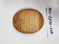 1922-0287-TEK b.jpg; 1922-0287-TEK; Miniatuurportret van Lydia Cornelia van Riel-Bogaert van Alblasserdam; waterverfschildering